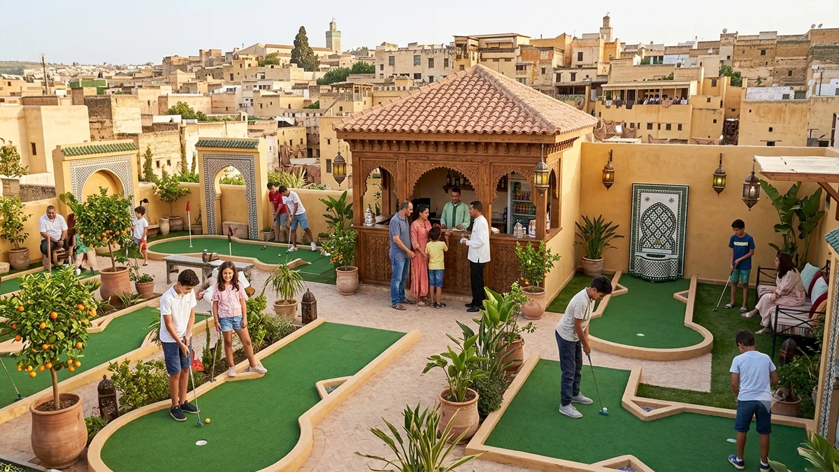 Simulation conceptuelle Medina Golf inspirée de la médina de Fès